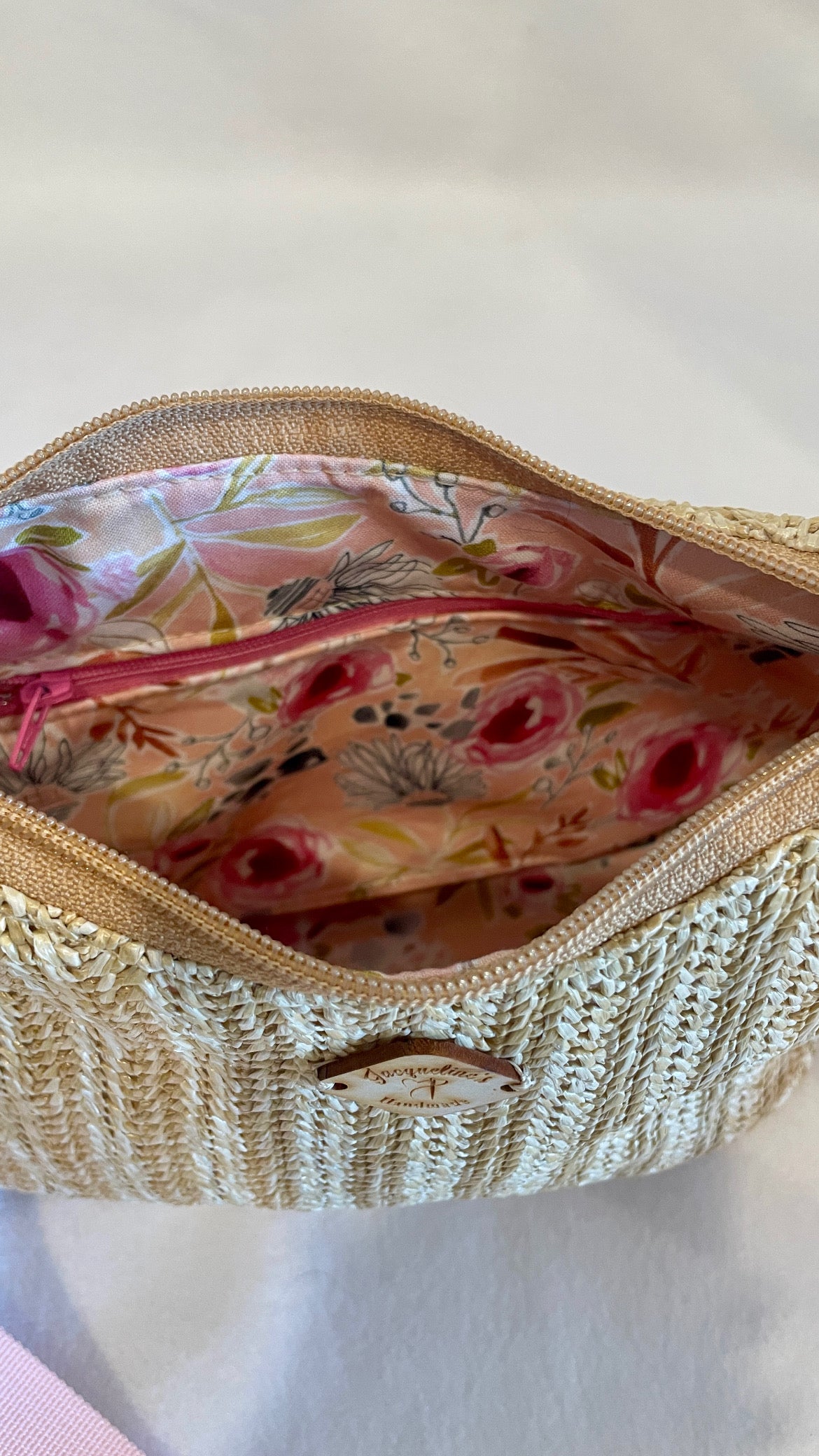 Small Raffia Hobo Bag - Natural