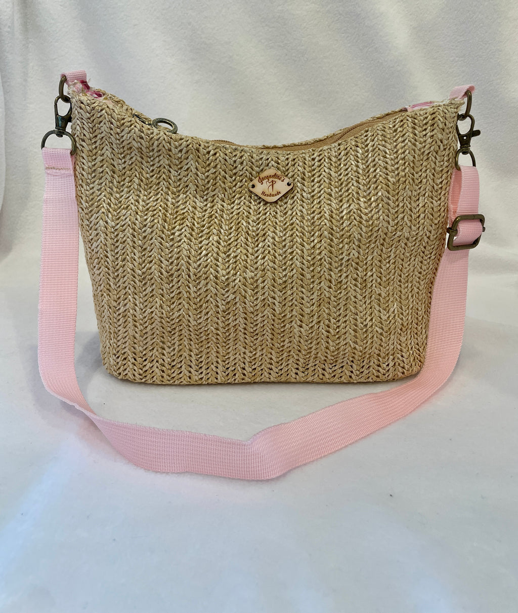 Small Raffia Hobo Bag - Natural