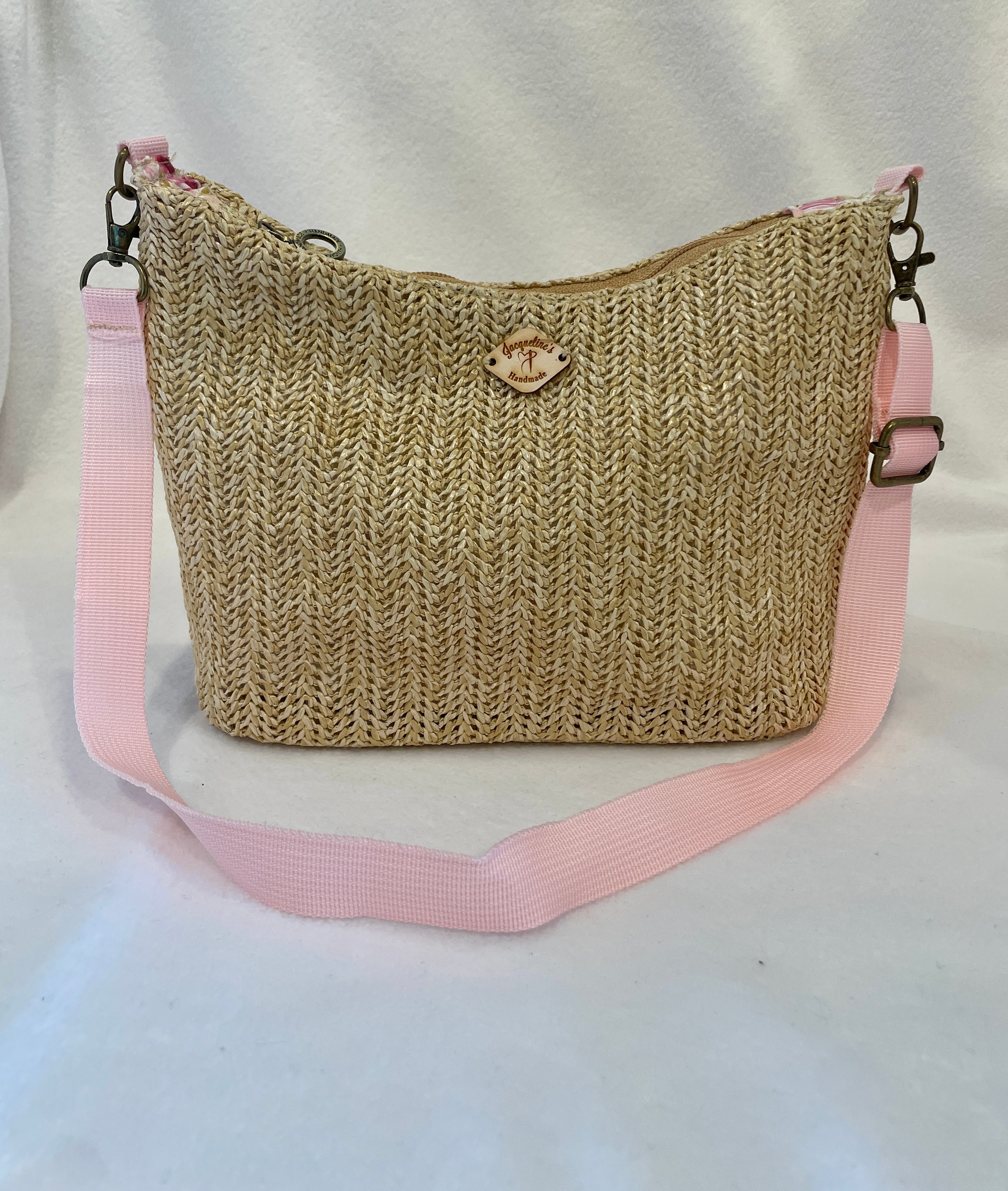 Small Raffia Hobo Bag - Natural
