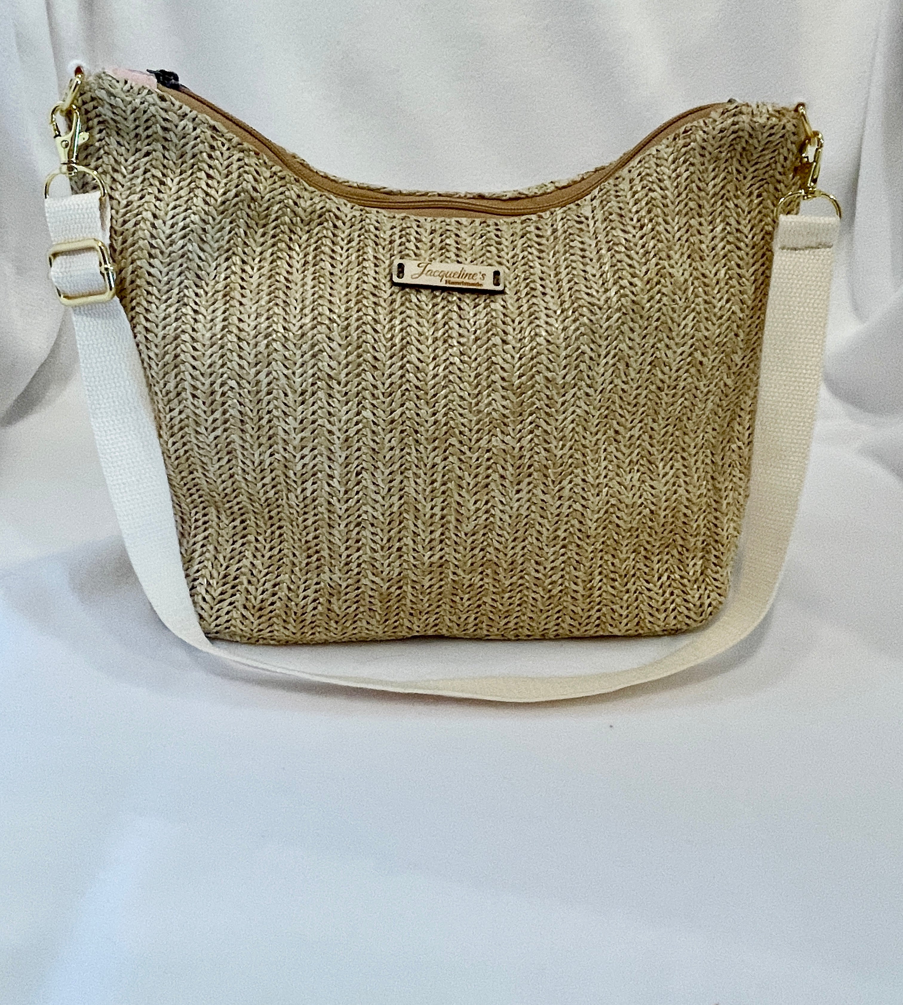 Medium Raffia Hobo Bag - Natural