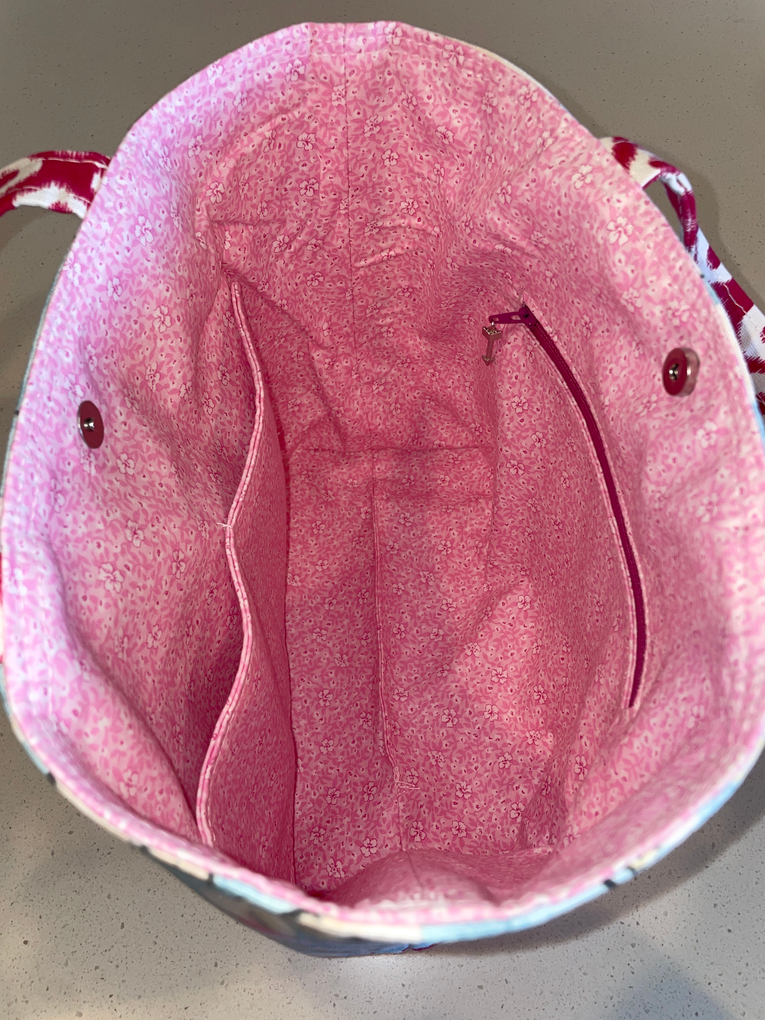 Medium Fun Little Tote - Blue/Pink