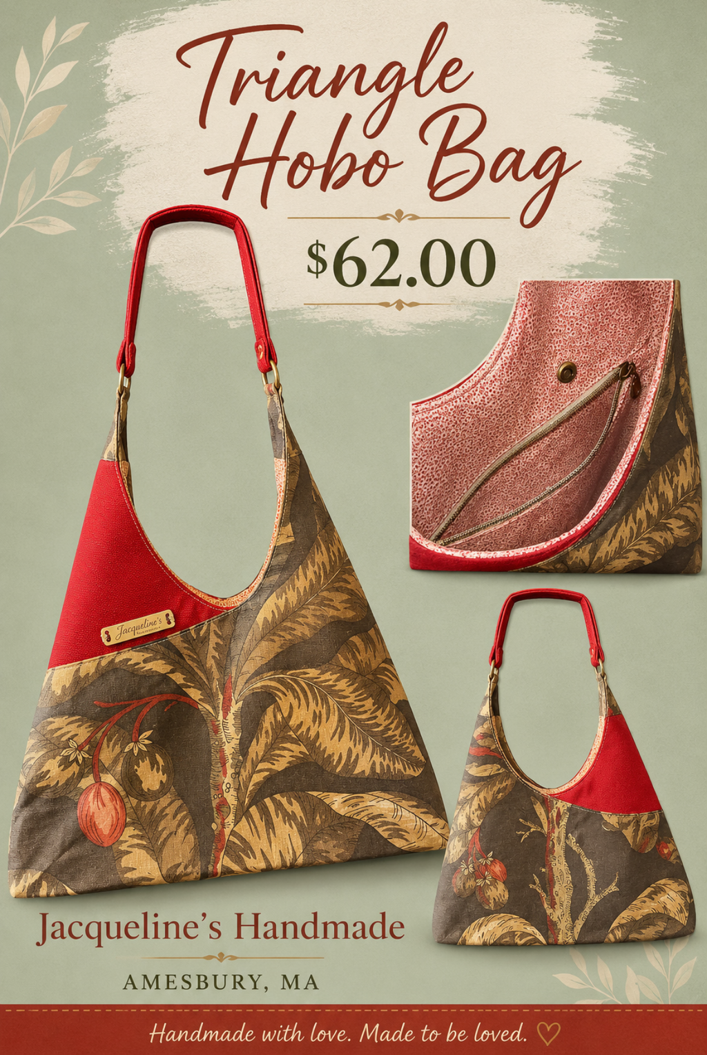 Large Triangle Hobo Bag
